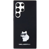 Oryginalne Etui KARL LAGERFELD hardcase Silicone Choupette Metal Pin KLHCS24LSMHCNPK do Samsung Galaxy S24 Ultra czarny