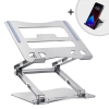 Wozinsky WRS-CPY75DSS Aluminum Laptop and Tablet Stand + Free Smartphone Stand - Silver