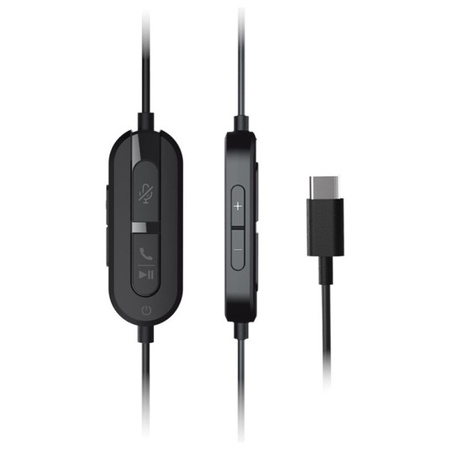 Creative Słuchawki przewodowe            z mikrofonem Chat USB czarny/black USB-C