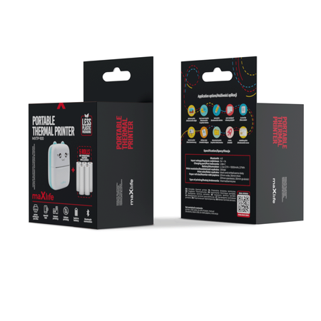 Maxlife drukarka termiczna Bluetooth MXTP-100 niebieska