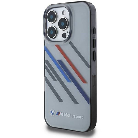 Original Case IPHONE 16 PRO BMW Hardcase Motosport IML Random Stripes (BMHCP16L23HTRAG) gray