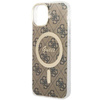 Guess GUHMP14SP4RPSW iPhone 14 6.1&quot; brown/brown hardcase 4G Printed Stripes MagSafe