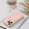 Futerał CARD CASE do IPHONE 15 PRO MAX różowy