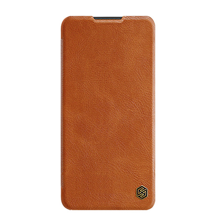 Nillkin Qin Case Case for Xiaomi Poco M4 Pro 5G Camera Protector Holster Cover Flip Cover Brown