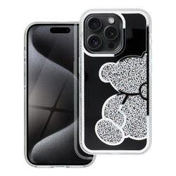Futerał TEDDY BEAR do IPHONE 16 srebrny