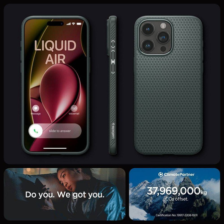 Spigen Liquid Air iPhone 16 Pro Max zielony/abyss green ACS07990