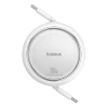 Baseus Free2Draw Mini USB-C - USB-C 100W 1m retractable cable - white