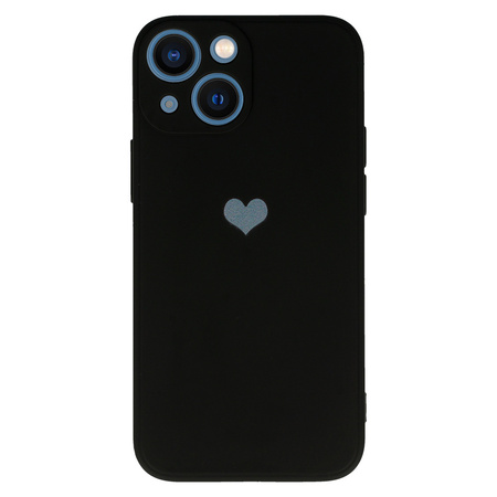 Vennus Silicone Heart Case do Iphone 14 Plus wzór 1 czarny
