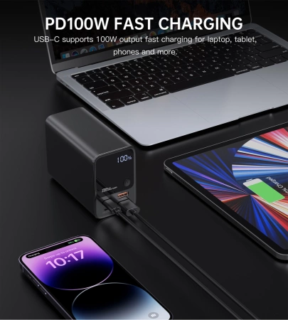 Choetech B635BK USB-A / USB-C Powerbank 22,5W 27000mAh - schwarz