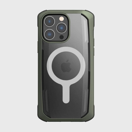 Raptic X-Doria Secure Case für iPhone 14 Pro Max mit gepanzerter MagSafe-Hülle grün