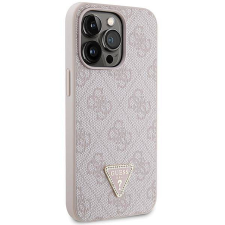 Original Handyhülle IPHONE 13 PRO MAX Guess Hardcase Crossbody 4G Metal Logo (GUHCP13XP4TDSCPP) rosa