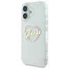 Original Handyhülle IPHONE 16 Guess Hardcase IML Heart (GUHCP16SHCHGSPT) transparent