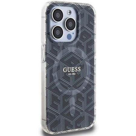 Original Case APPLE IPHONE 15 PRO MAX Guess hardcase IML GCube MagSafe (GUHMP15XHGCUSTGK) black