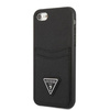 Oryginalne Etui IPHONE SE 2022 / SE 2020 / 7 / 8 Guess Hardcase Saffiano Triangle Logo Cardslot czarne