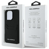 Original Case IPHONE 16 PRO Karl Lagerfeld HC Grained PU Cardslot Metal Elong black