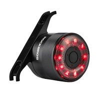 Rockbros Q1 Fahrrad-Rücklicht 7-Farben-LED + USB-C - USB-A Kabel - Schwarz