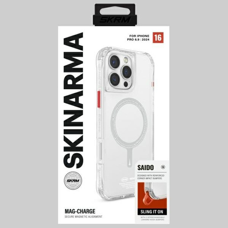 Skinarma etui Saido iPhone 16 Pro Max     6.9" Magnetic Charging przezroczysty/clear