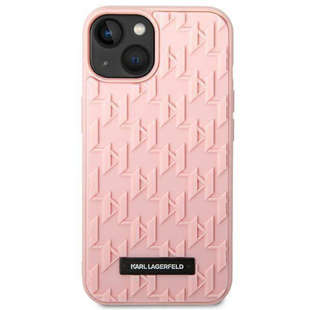 Karl Lagerfeld Monogram 3D Pattern - Etui iPhone 14 Plus (różowy)