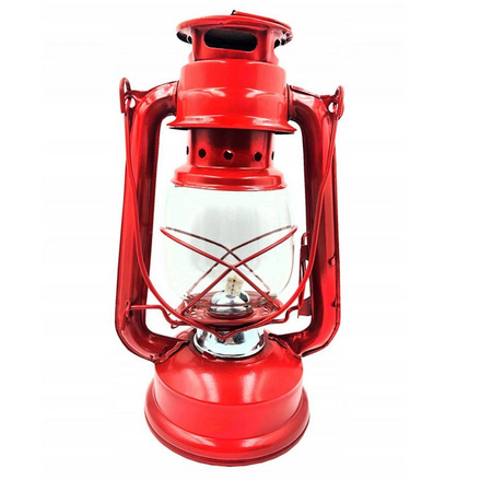 Lampa naftowa 24,5 cm RC032 czerwona