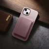 iCarer Litchi Premium Leather Case skórzane etui iPhone 14 Plus magnetyczne z MagSafe różowy (WMI14220711-PK)