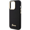 Etui Guess Silicone Script Metal Logo & Frame na iPhone 15 Pro Max - czarne