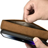 iCarer Oil Wax Wallet Case 2in1 iPhone 14 Pro Max Flip Leather Cover Anti-RFID Braun (WMI14220724-TN)