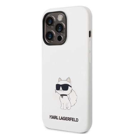 Karl Lagerfeld Silicone NFT Choupette - Etui iPhone 14 Pro Max (biały)