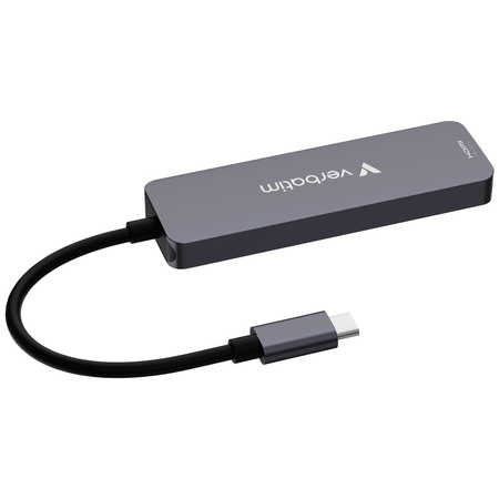 Adapter Hub Verbatim USB-C/HDMI/USB-A     3.2/USB-A 2.0 aluminiowy 32155