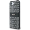 Etui DKNY Repeat Texture Pattern with Tonal Stripe na iPhone 16e - czarne