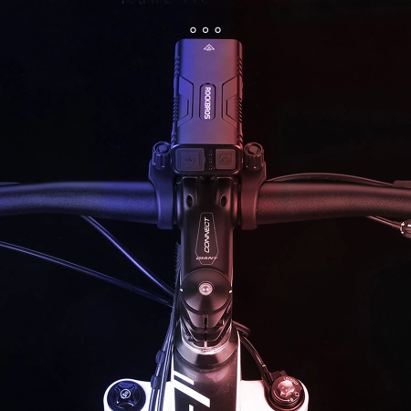 Rockbros 24310002001 Fahrradlicht 850 lm mit Powerbank-Funktion + USB-C - USB-A Kabel - Schwarz