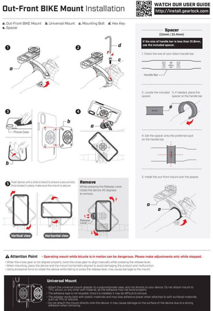 Spigen Gearlock Mf100 Out Front Bike Mount
