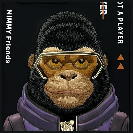 Nimmy etui iPhone 16 Pro 6.3"             czarny/black Cool&Cute 2.0 Monkey