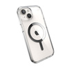 Speck Presidio Perfect-Clear MagSafe - Etui iPhone 15 / iPhone 14 / iPhone 13 (Clear / Chrome Finish / Serene Silver)