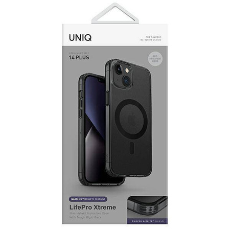 UNIQ etui LifePro Xtreme iPhone 14 Plus 6,7" Magclick Charging czarny/frost smoke