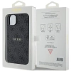 Guess 4G Collection MagSafe-Hülle aus Leder und Metalllogo für iPhone 14/15/13 – Schwarz