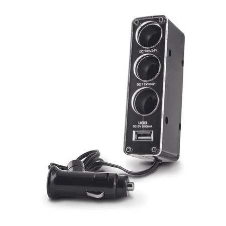 Rozdzielacz gniazda Ładowarka samochodowa FOREVER 3w1 USB CSS-03