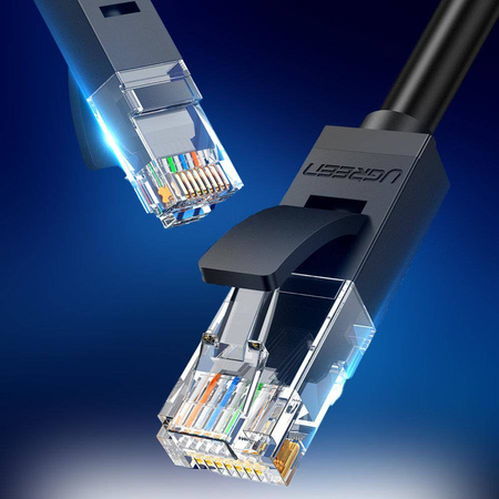 Ugreen płaski kabel sieciowy LAN Ethernet Cat. 6 8m czarny (NW102)