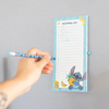 Disney Stitch Tropical - Magnetyczny notatnik / lista zakupów na lodówkę + ołówek (10 x 21 cm)