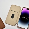 iCarer CE Premium Leather Folio Case skórzane etui iPhone 14 Pro z klapką magnetyczne MagSafe brązowy (WMI14220714-BN)