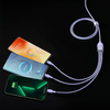 Baseus Flash Series II kabel USB Typ C / USB Typ A - USB Typ C / Lightning / micro USB 100 W 1,5 m fioletowy (CASS030205)