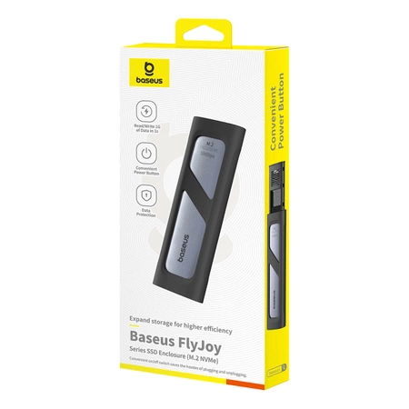 Baseus FlyJoy M.2 NVMe 10 Gb/s SSD drive bay - gray
