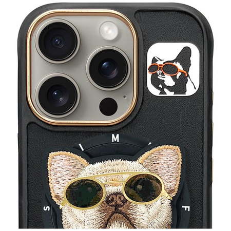 Etui Nimmy Glasses Cool Dog MagSafe do    iPhone 16 Pro czarny