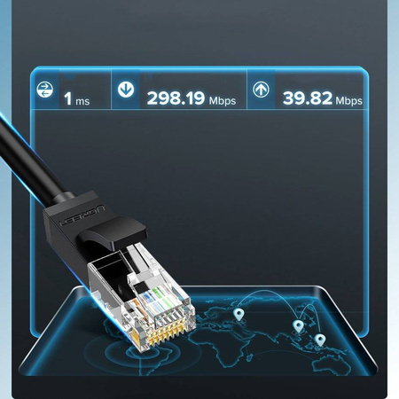 Ugreen kabel przewód internetowy sieciowy Ethernet patchcord RJ45 Cat 6 UTP 1000Mbps 5 m niebieski (NW102 11204)