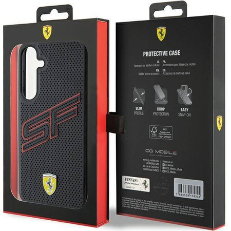 Oryginalne Etui FERRARI hardcase Big SF Perforated FEHCS24MPINK do Samsung Galaxy  S24 Plus Czarny