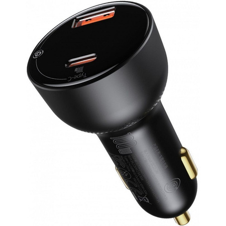 Baseus Superme szybka ładowarka samochodowa USB / USB Typ C 100W PPS Quick Charge Power Delivery czarny (CCZX-01)
