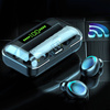 Słuchawki bezprzewodowe dokanałowe Bluetooth 5.0 HF TWS F9-5 z wyświetlaczem pchełki czarne