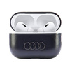 Original Handyhülle APPLE AIRPODS PRO 2 Audi Leather Big Logo Cover (AU-APP2-GT/D3-BK) schwarz