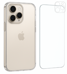 Etui do iPhone 15 Pro Max + Szkło na ekran + Szkło na aparat