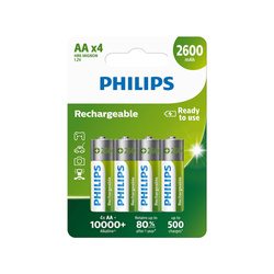 PHILIPS Bateria akumulatorowa AA NiMH 2600mAh 4szt.