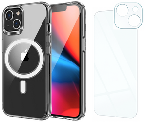 Etui do IPhone 14 MagSafe + Szkło na ekran + szkło na aparat